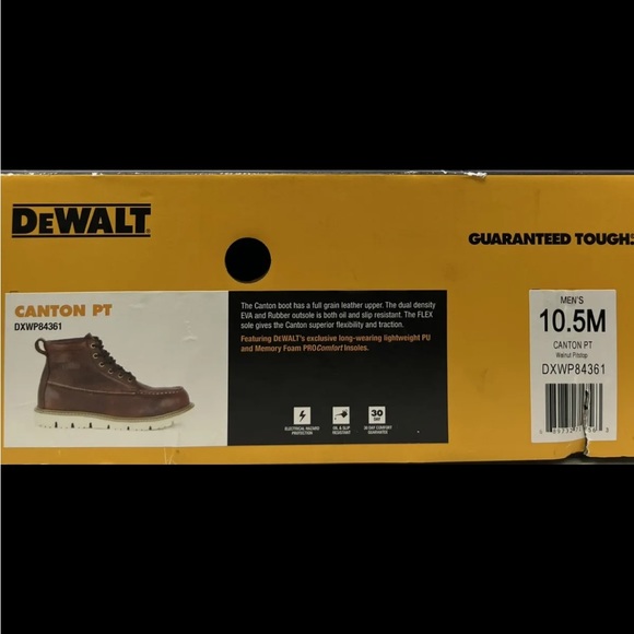 DEWALT Men's Canton 6'' Work Boots - Steel Toe - Walnut Pitstop Size 10.5(W) - Picture 5 of 12